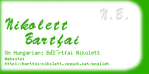 nikolett bartfai business card